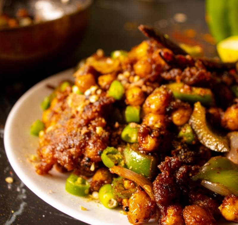 Crispy Chana Chilli dry recipe in hindi 4