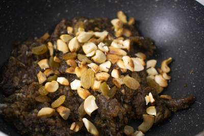 Dates ladoo with nuts on top