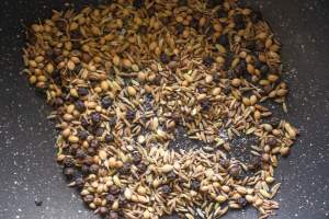 Chaat masala in making