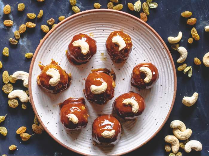 Authentic Monohora Sweet on a white plate