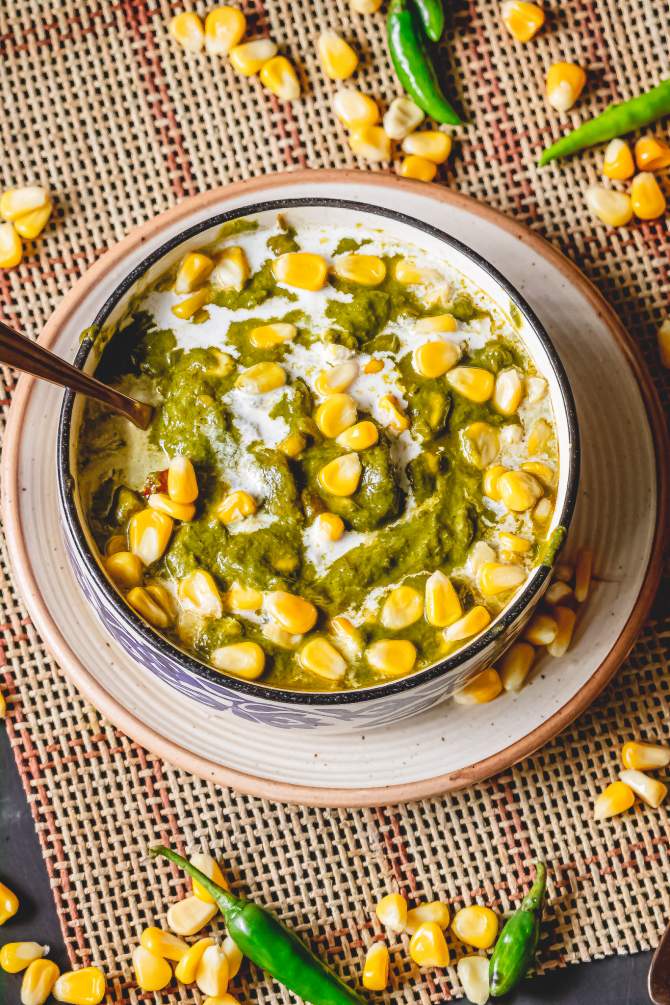 CORN PALAK RECIPE